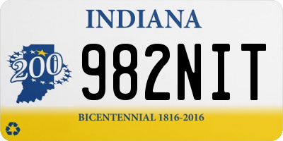 IN license plate 982NIT