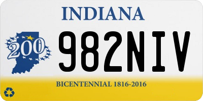 IN license plate 982NIV