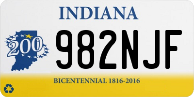 IN license plate 982NJF