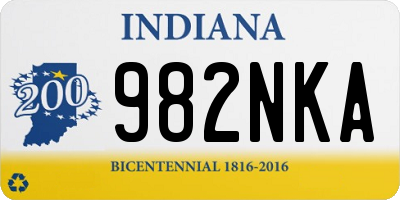 IN license plate 982NKA