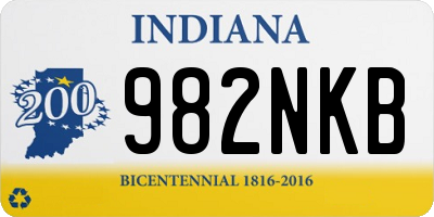 IN license plate 982NKB