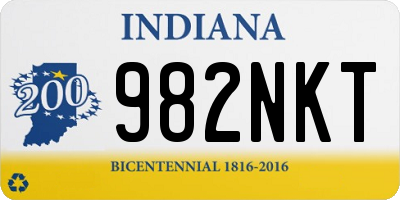 IN license plate 982NKT