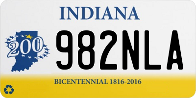 IN license plate 982NLA