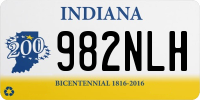 IN license plate 982NLH