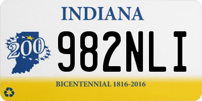 IN license plate 982NLI