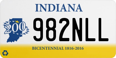 IN license plate 982NLL