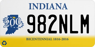 IN license plate 982NLM