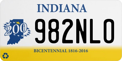 IN license plate 982NLO