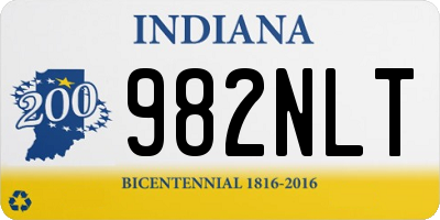 IN license plate 982NLT