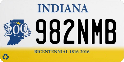 IN license plate 982NMB