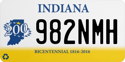 IN license plate 982NMH