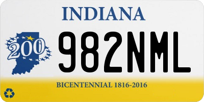 IN license plate 982NML