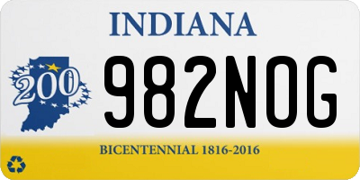 IN license plate 982NOG