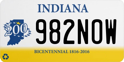 IN license plate 982NOW