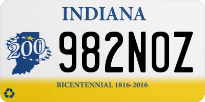 IN license plate 982NOZ