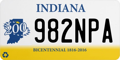 IN license plate 982NPA