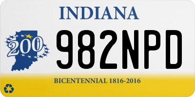 IN license plate 982NPD