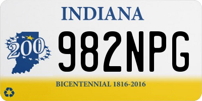 IN license plate 982NPG