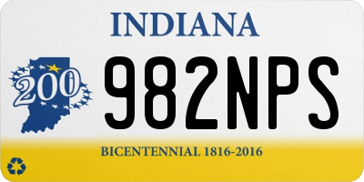 IN license plate 982NPS