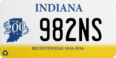 IN license plate 982NS