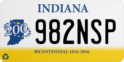 IN license plate 982NSP