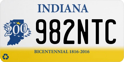 IN license plate 982NTC