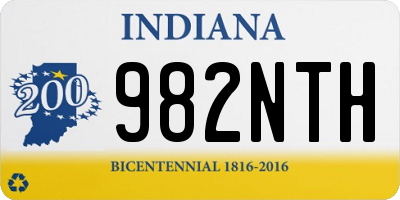 IN license plate 982NTH