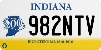 IN license plate 982NTV