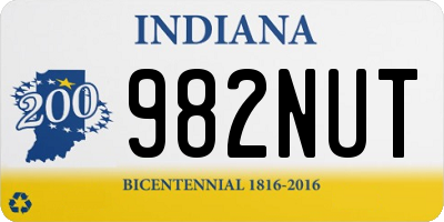 IN license plate 982NUT