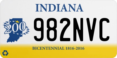 IN license plate 982NVC