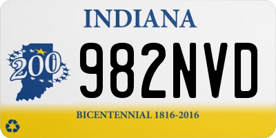 IN license plate 982NVD