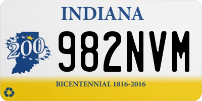 IN license plate 982NVM
