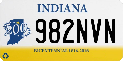 IN license plate 982NVN