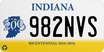 IN license plate 982NVS