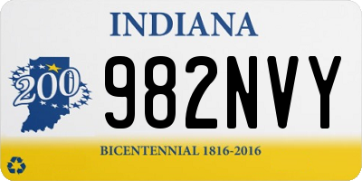 IN license plate 982NVY