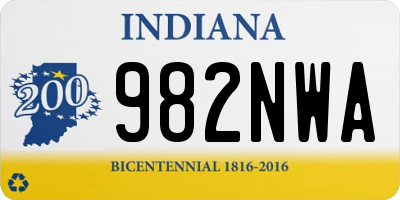 IN license plate 982NWA