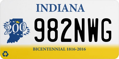 IN license plate 982NWG