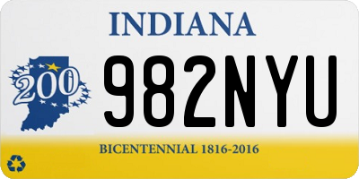 IN license plate 982NYU