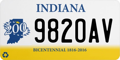 IN license plate 982OAV