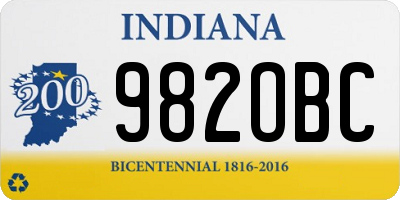 IN license plate 982OBC