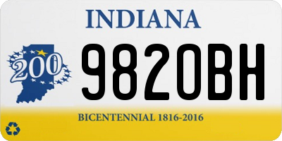 IN license plate 982OBH