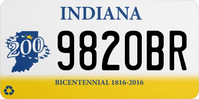 IN license plate 982OBR