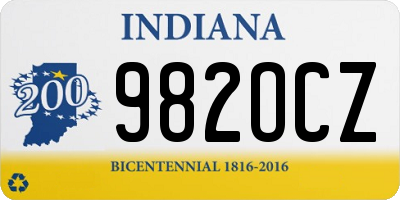 IN license plate 982OCZ