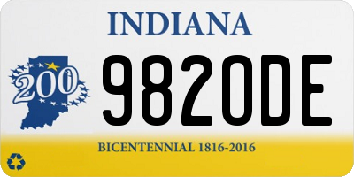 IN license plate 982ODE