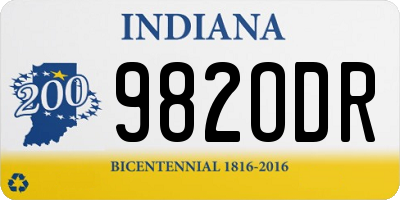 IN license plate 982ODR