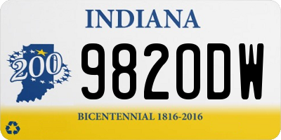 IN license plate 982ODW