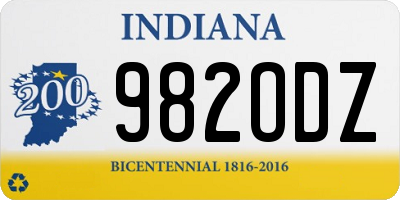 IN license plate 982ODZ