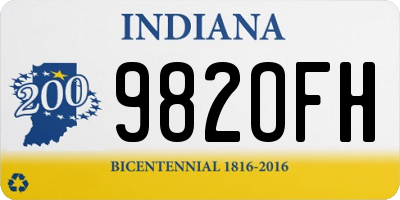 IN license plate 982OFH