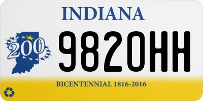 IN license plate 982OHH