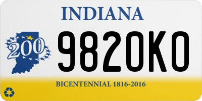 IN license plate 982OKO